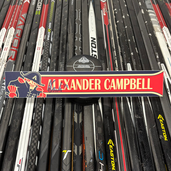 CAMPBELL FX-NAVY 23-24 SIGNED NAMEPLATE