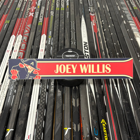 WILLIS UNSIGNED NAMEPLATE