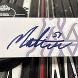 MATIER WHITE 24-25 SIGNED NAMEPLATE