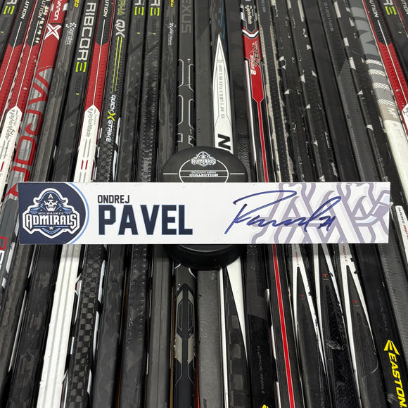 PAVEL WHITE 24-25 SIGNED NAMEPLATE