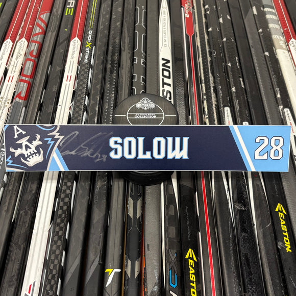 SOLOW NAVY 21-22 SIGNED NAMEPLATE