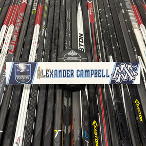 CAMPBELL WHITE PLAYOFF 23-24 SIGNED NAMEPLATE