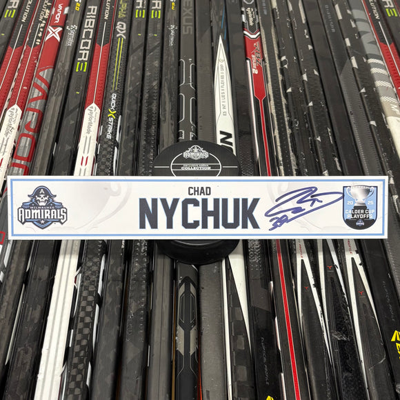 NYCHUCK PLAYOFF 24-25 SIGNED NAMEPLATE