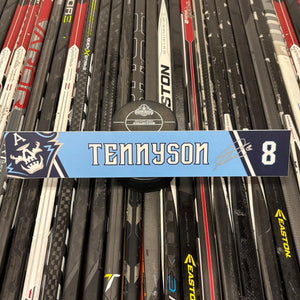 TENNYSON LIGHT BLUE 21-22 SIGNED NAMEPLATE