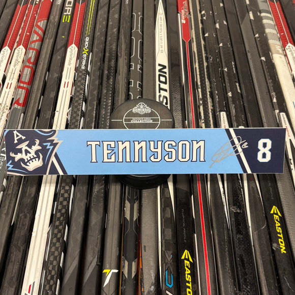 TENNYSON LIGHT BLUE 21-22 SIGNED NAMEPLATE