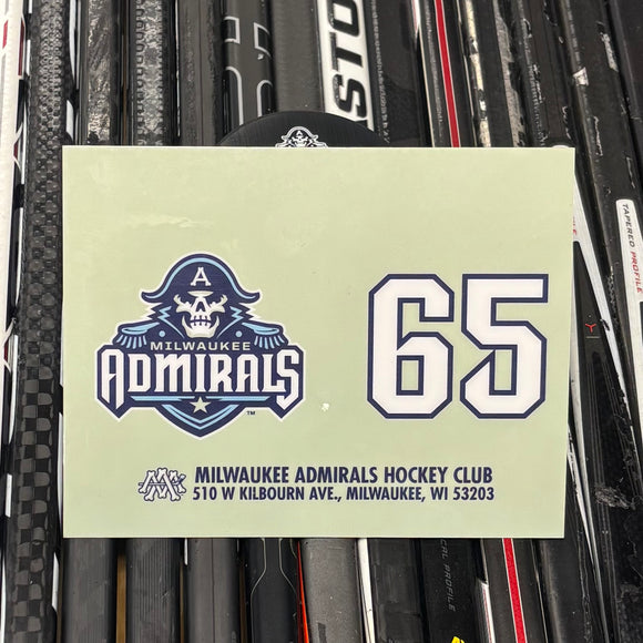 BLANK #65 UNSIGNED NAMEPLATE