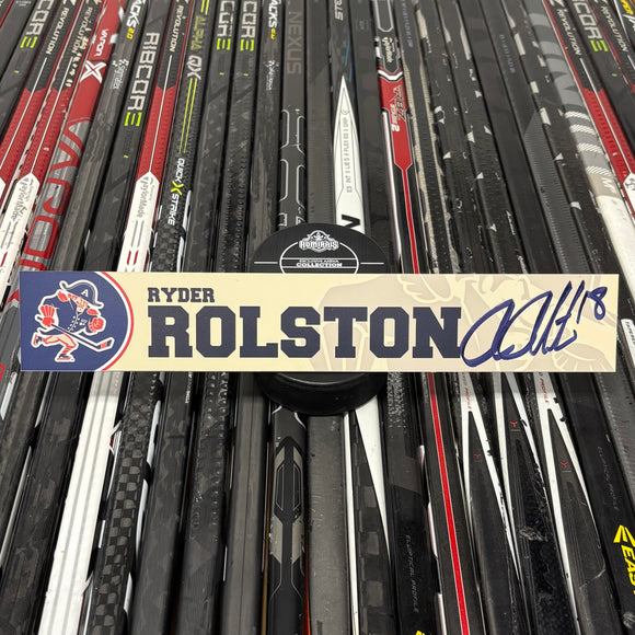 ROLSTON FX-CREAM 24-25 SIGNED NAMEPLATE
