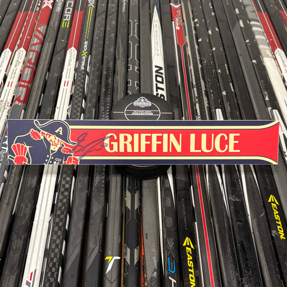 LUCE FX-NAVY 23-24 SIGNED NAMEPLATE