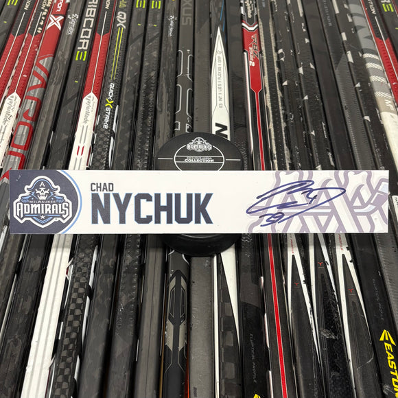NYCHUCK WHITE 24-25 SIGNED NAMEPLATE