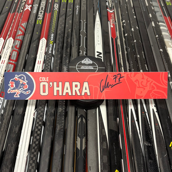 O'HARA FX-RED 24-25 SIGNED NAMEPLATE