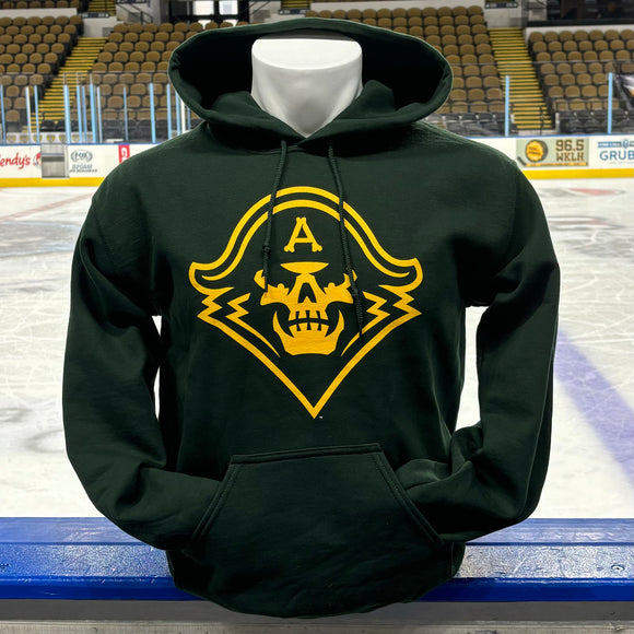 SWEATSHIRT GREEN AND GOLD CREST