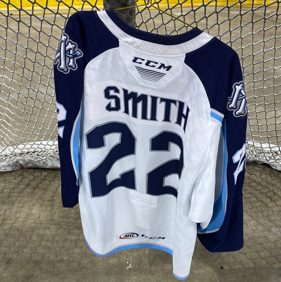 SMITH WHITE PLAYOFF 21-22 AUTHENTIC JERSEY