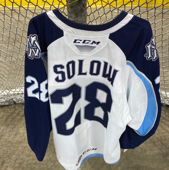 SOLOW WHITE PLAYOFF 21-22 AUTHENTIC JERSEY
