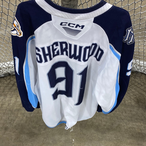 MILWAUKEE ADMIRALS CCM JERSEY SIZE Adult Small S Light Blue White