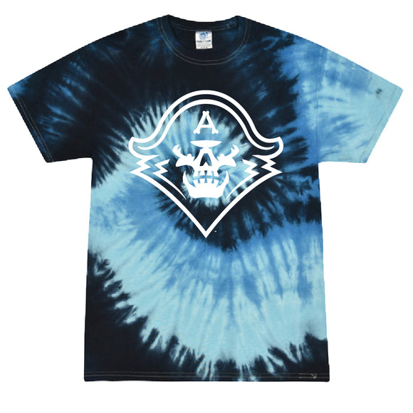 TEE TIE DYE NAVY SPIRAL CREST