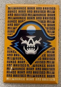 MAGNET MKE CREST BORN AND BRUISED 2X3